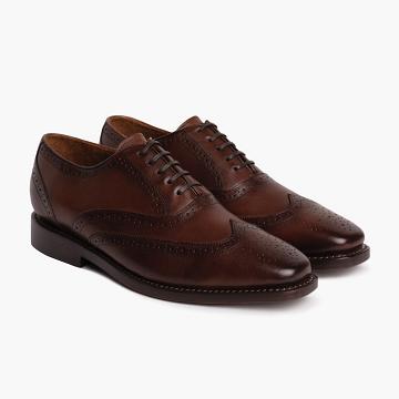 Thursday Aviator Leather Men's Dress Shoes Coffee | AU359KOR
