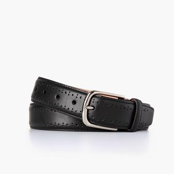Thursday Brogue Leather Men's Belts Black | AU311FDN