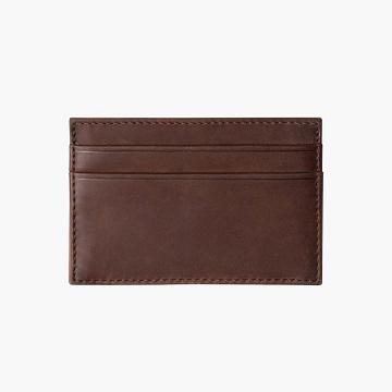 Thursday Card Holder Leather Men's Wallets Burgundy | AU236AHK