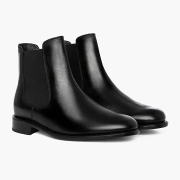 Thursday Cavalier Leather Men's Chelsea Boots Black | AU9RVD