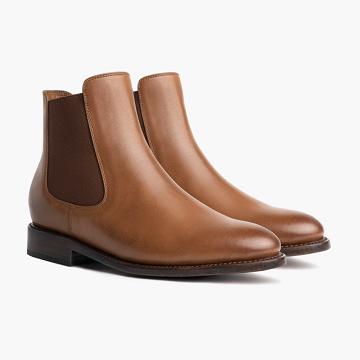 Thursday Cavalier Leather Rugged & Resilient Men's Chelsea Boots Brown | AU98LIS