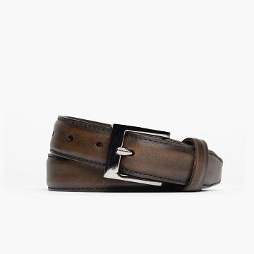 Thursday Classic Leather Men's Belts Coffee | AU30OKI