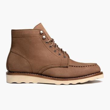 Thursday Diplomat Nubuck Women's Lace Up Boots Brown | AU173CTV