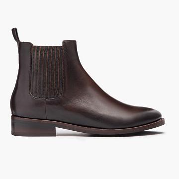 Thursday Dreamer Leather Women's Chelsea Boots Black / Coffee | AU232GSO