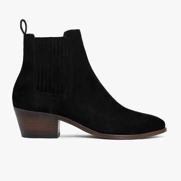 Thursday Dreamer Suede Women's Booties Black | AU162UZG