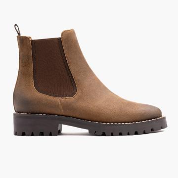 Thursday Legend Suede Women's Chelsea Boots Brown | AU206GSO