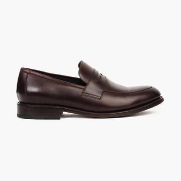 Thursday Lincoln Leather Men's Boat Shoes Coffee | AU362GSO