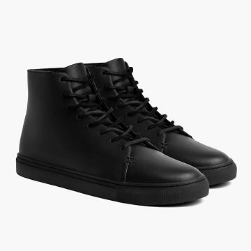 Thursday Premier High Tops Leather Classic Men's Sneakers Black | AU379BEX