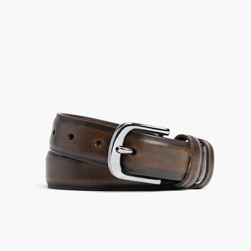 Thursday Refined Leather Men's Belts Black / Coffee | AU288AHK