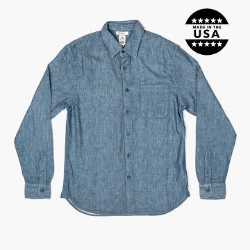 Thursday Ripper Cotton Men's Shirts Blue | AU316OKI