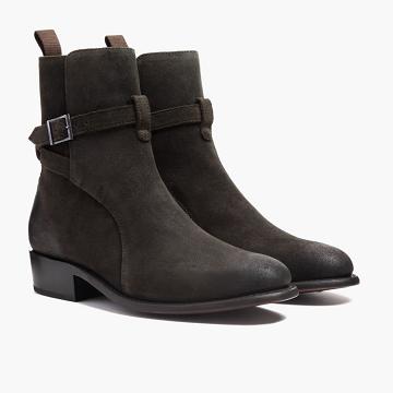 Thursday Rogue Suede Men's Chelsea Boots Black | AU82OKI