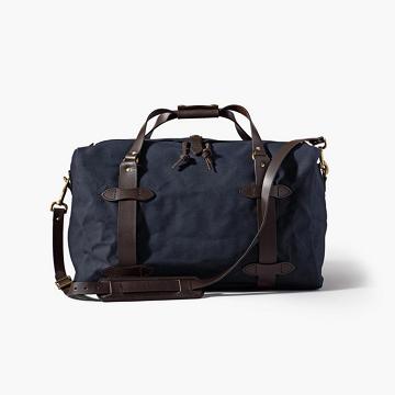 Thursday Rugged Twill Duffle Leather Men's Bags Navy | AU313AUL