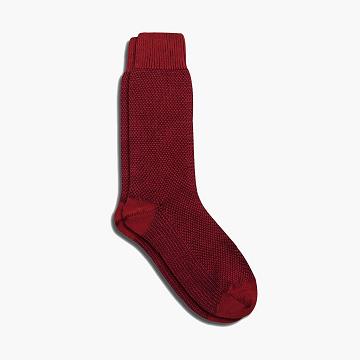 Thursday Sodello Birdseye Cotton Men's Socks Red | AU275BEX