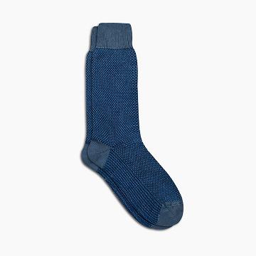 Thursday Sodello Birdseye Cotton Men's Socks Blue | AU277CTV