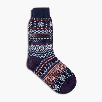 Thursday Sodello Norwegian Cotton Multicolor Women's Socks Blue | AU106AHK