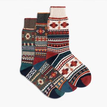 Thursday Sodello Southern Sun Cotton 3-Pack Women's Socks Orange / Multicolor | AU103FDN