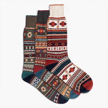 Thursday Sodello Southern Sun Cotton 3-Pack Men's Socks Orange / Multicolor | AU24GSO
