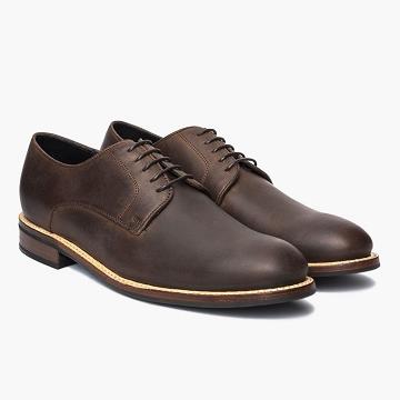 Thursday Statesman Leather Men's Dress Shoes Coffee | AU340AHK