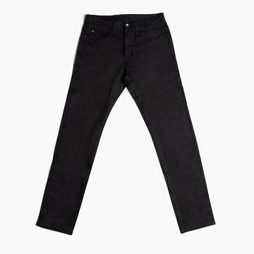 Thursday Stretch Selvedge Tapered Cotton Men's Jeans Black | AU324QMA